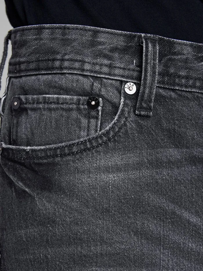 Jeans JACK and JONES Mens FRED ORIGINAL CR 091 TAPERED FIT JEANS Black Black Denim