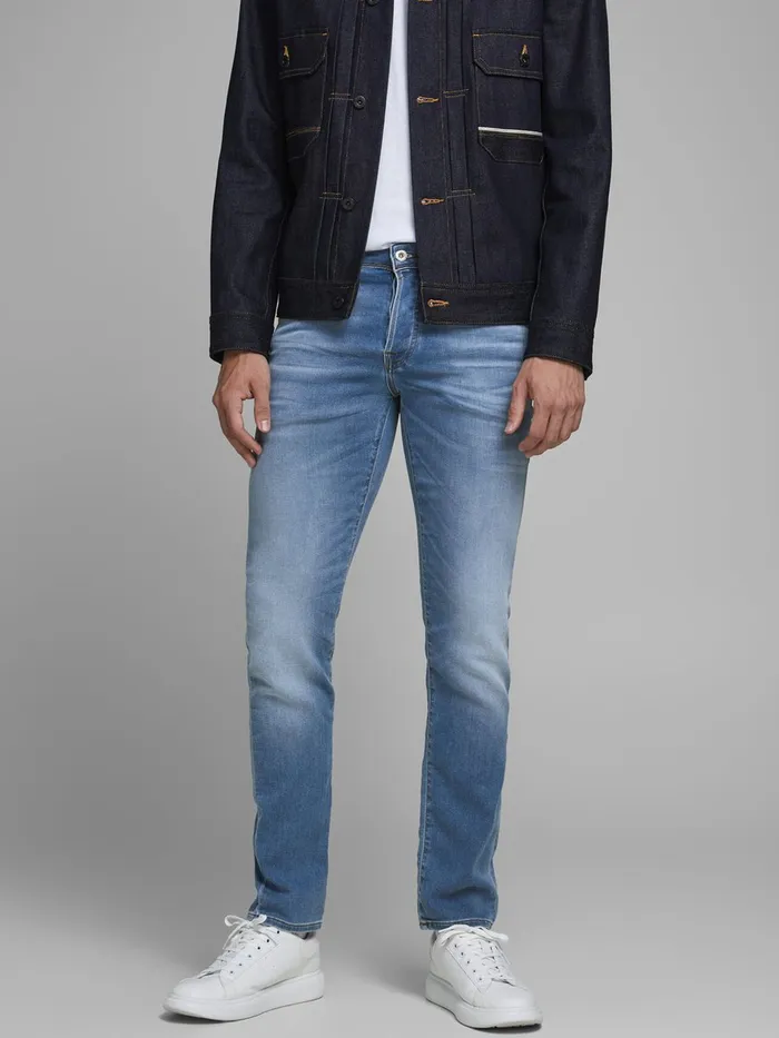 Jeans JACK and JONES Mens GLENN FOX JJ 241 INDIGO KNIT SLIM FIT JEANS Blue Blue Denim Jeans JACK and JONES Mens GLENN FOX JJ 241 INDIGO KNIT SLIM FIT JEANS Blue Blue Denim