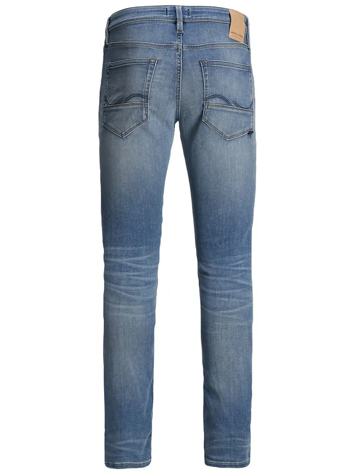 Jeans JACK and JONES Mens GLENN FOX JJ 241 INDIGO KNIT SLIM FIT JEANS Blue Blue Denim