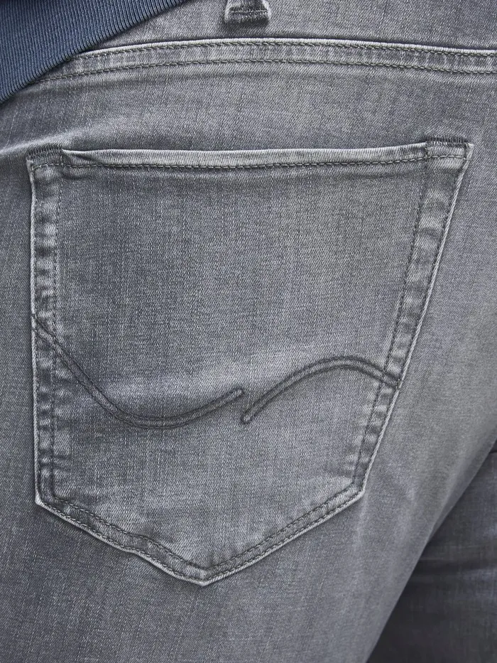 Jeans JACK and JONES Mens GLENN ICON PLUS SIZE SLIM FIT JEANS Grey Grey Denim