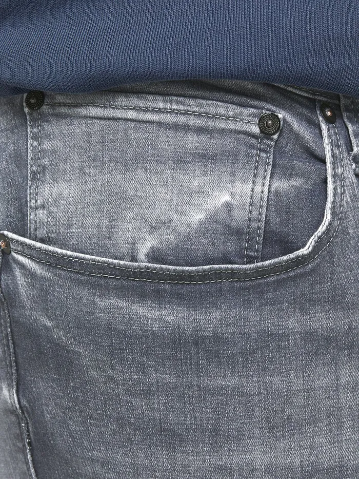 Jeans JACK and JONES Mens GLENN ICON PLUS SIZE SLIM FIT JEANS Grey Grey Denim