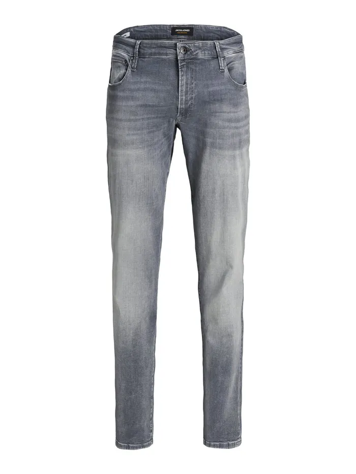 Jeans JACK and JONES Mens GLENN ICON PLUS SIZE SLIM FIT JEANS Grey Grey Denim