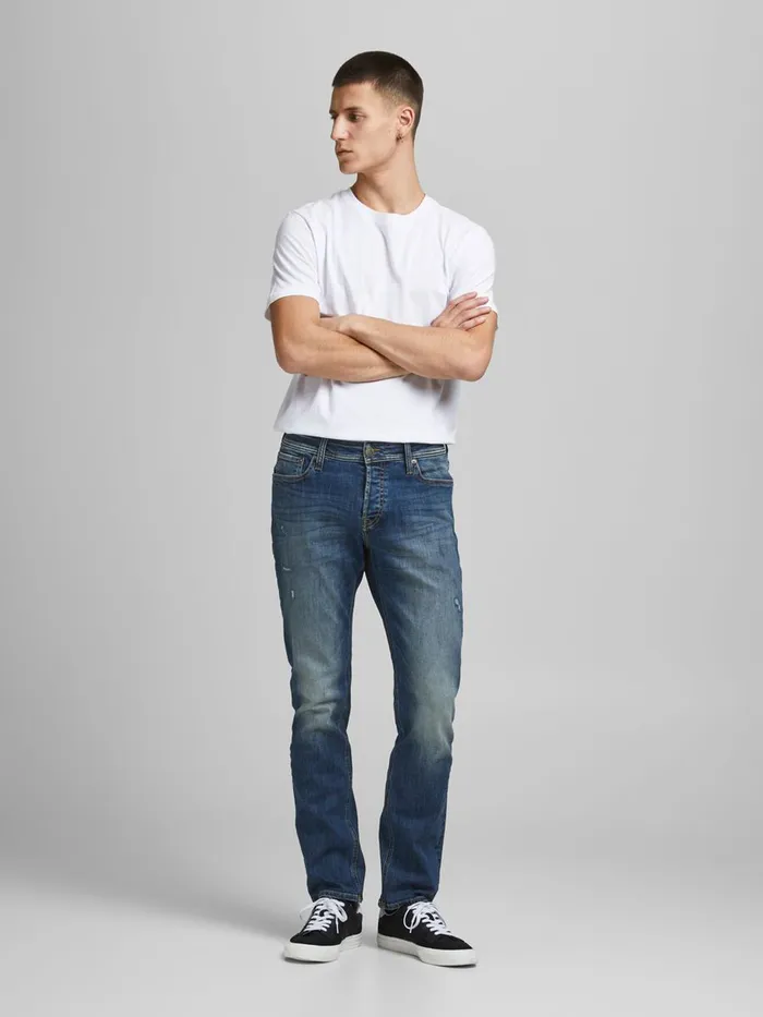Jeans JACK and JONES Mens GLENN ORIGINAL AGI 035 SLIM FIT JEANS Blue Blue Denim