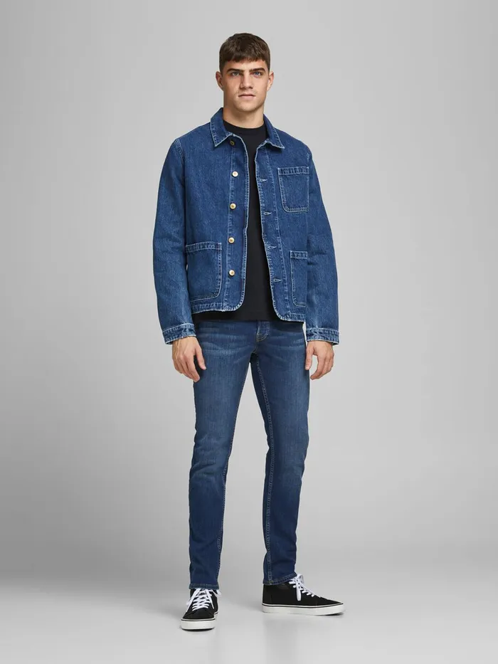 Jeans JACK and JONES Mens GLENN ORIGINAL CJ 165 SLIM FIT JEANS Blue Blue Denim