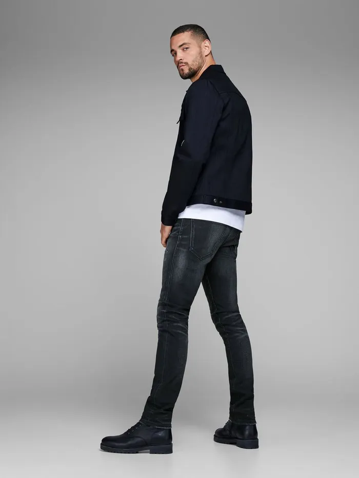 Jeans JACK and JONES Mens GLENN ROYAL R202 RDD SLIM FIT JEANS Black Black Denim
