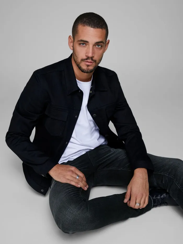 Jeans JACK and JONES Mens GLENN ROYAL R202 RDD SLIM FIT JEANS Black Black Denim