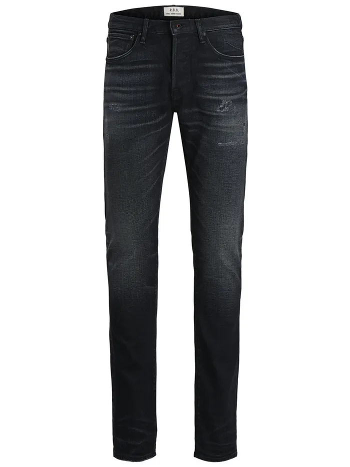 Jeans JACK and JONES Mens GLENN ROYAL R202 RDD SLIM FIT JEANS Black Black Denim