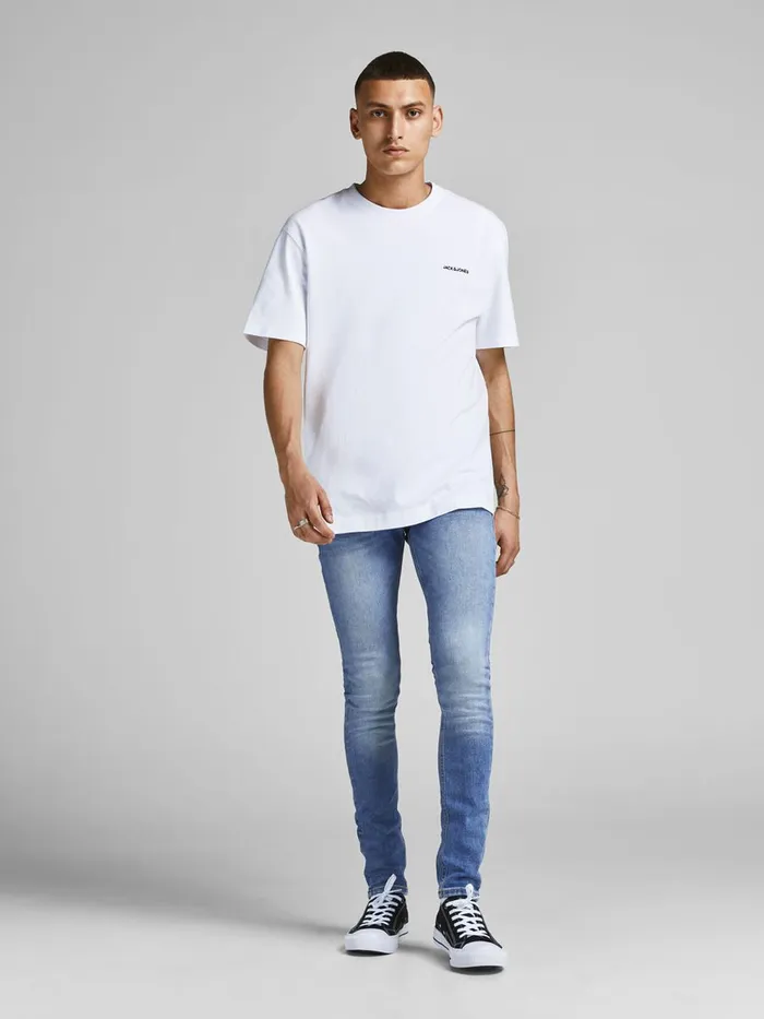 Jeans JACK and JONES Mens LIAM ORIGINAL AM 015 SKINNY FIT JEANS Blue Blue Denim