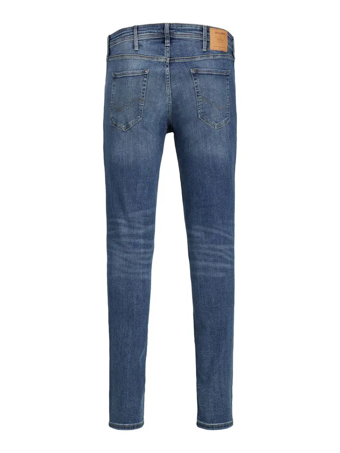 Jeans JACK and JONES Mens LIAM ORIGINAL AM 714 PLUS SIZE SKINNY FIT JEANS Blue Blue Denim