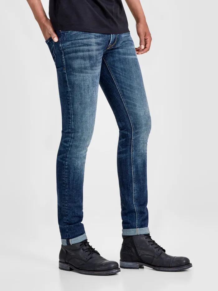 Jeans JACK and JONES Mens LIAM ORIGINAL JJ 019 50SPS SKINNY FIT JEANS Blue Blue Denim