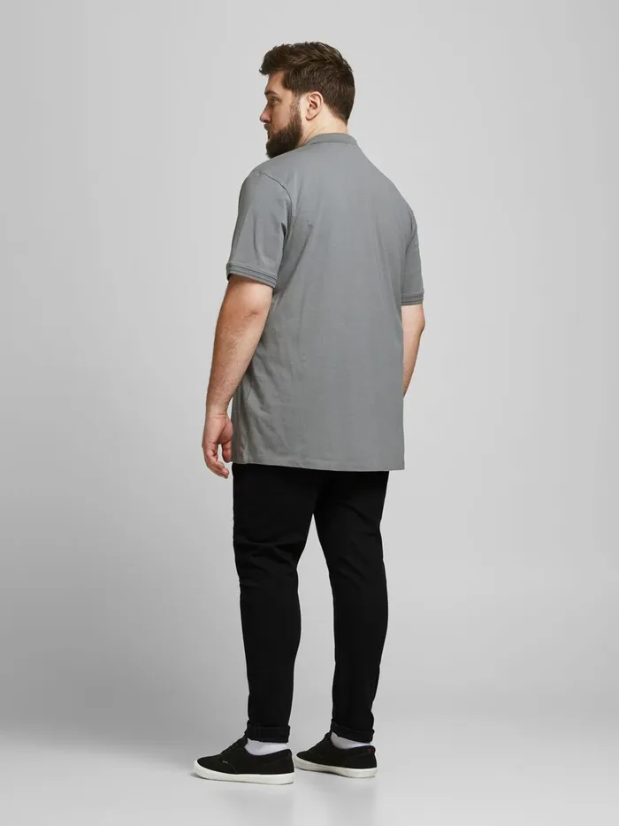 Jeans JACK and JONES Mens LIAM ORIGINAL NA 042 PLUS SIZE SKINNY FIT JEANS Black Black Denim