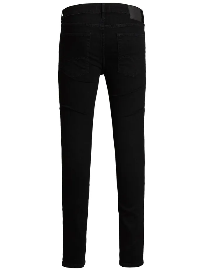 Jeans JACK and JONES Mens LIAM ORIGINAL NA 042 PLUS SIZE SKINNY FIT JEANS Black Black Denim