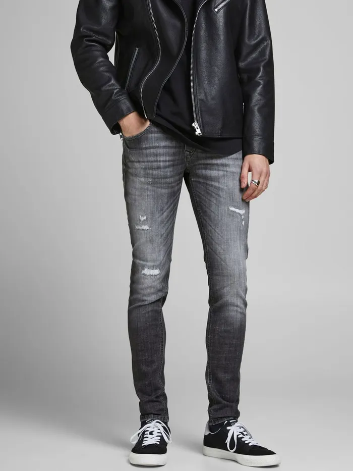 Jeans JACK and JONES Mens LIAM SEAL JOS 899 SKINNY FIT JEANS Grey Grey Denim