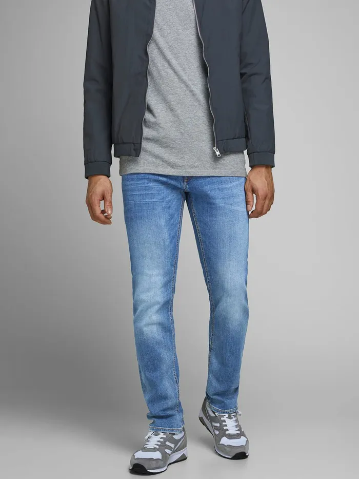 Jeans JACK and JONES Mens TIM ORIGINAL AM 781 50SPS SLIMSTRAIGHT FIT JEANS Blue Blue Denim