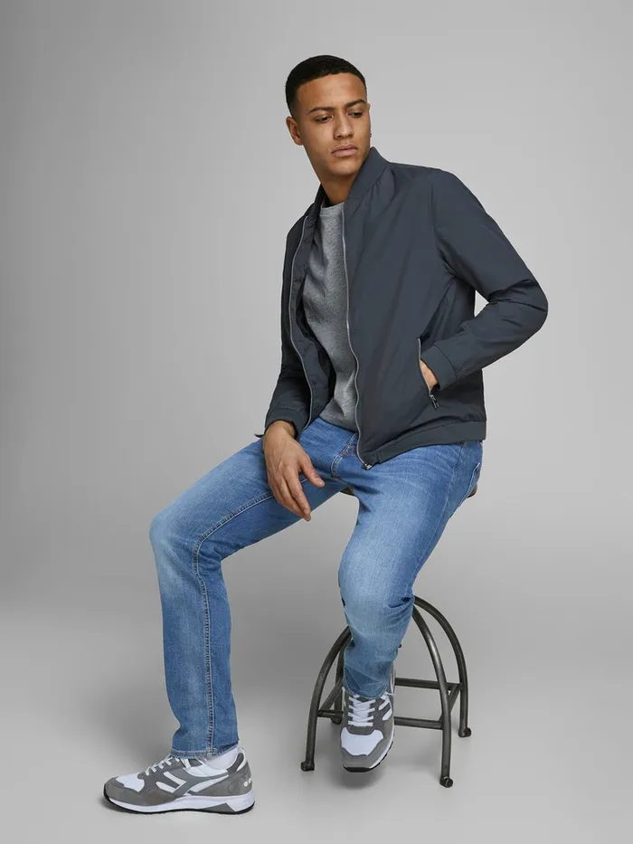 Jeans JACK and JONES Mens TIM ORIGINAL AM 781 50SPS SLIMSTRAIGHT FIT JEANS Blue Blue Denim