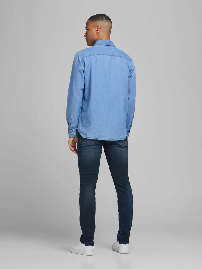 Jeans JACK and JONES Mens TIM ORIGINAL CJ 925 SLIMSTRAIGHT FIT JEANS Blue Blue Denim