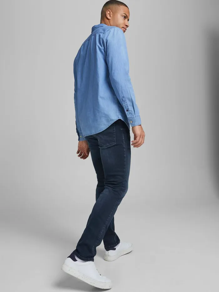 Jeans JACK and JONES Mens TIM ORIGINAL CJ 925 SLIMSTRAIGHT FIT JEANS Blue Blue Denim