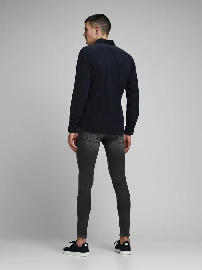 Jeans JACK and JONES Mens TOM ORIGINAL AM 817 SKINNY FIT JEANS Grey Black Denim