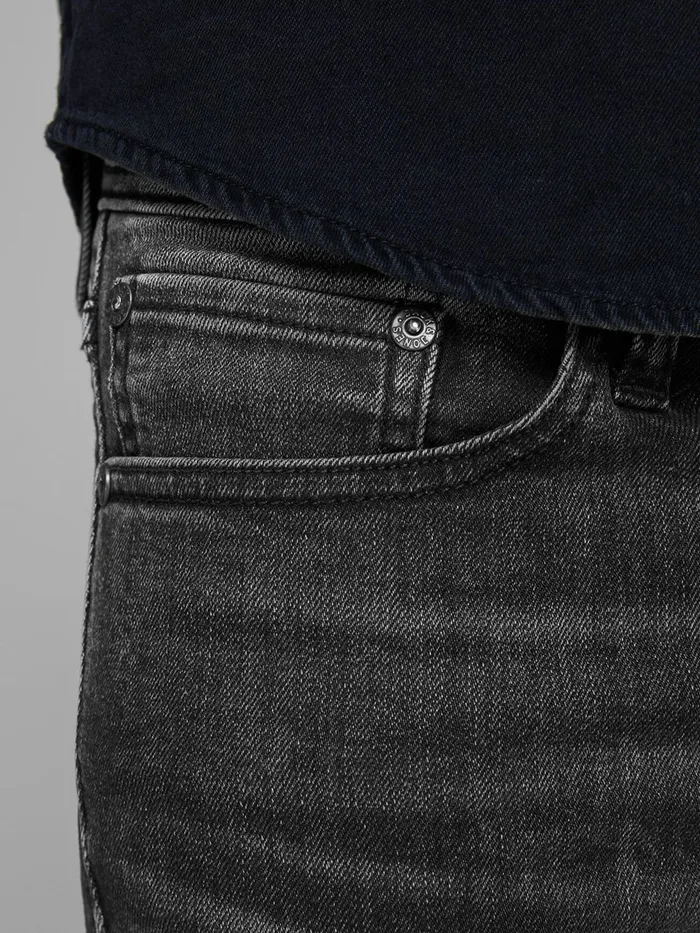 Jeans JACK and JONES Mens TOM ORIGINAL AM 817 SKINNY FIT JEANS Grey Black Denim