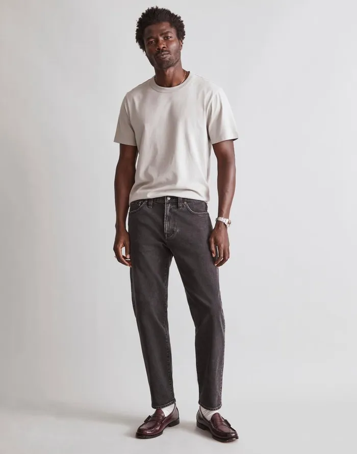 Jeans Men Madewell Relaxed Taper Jeans Hanlock Wash