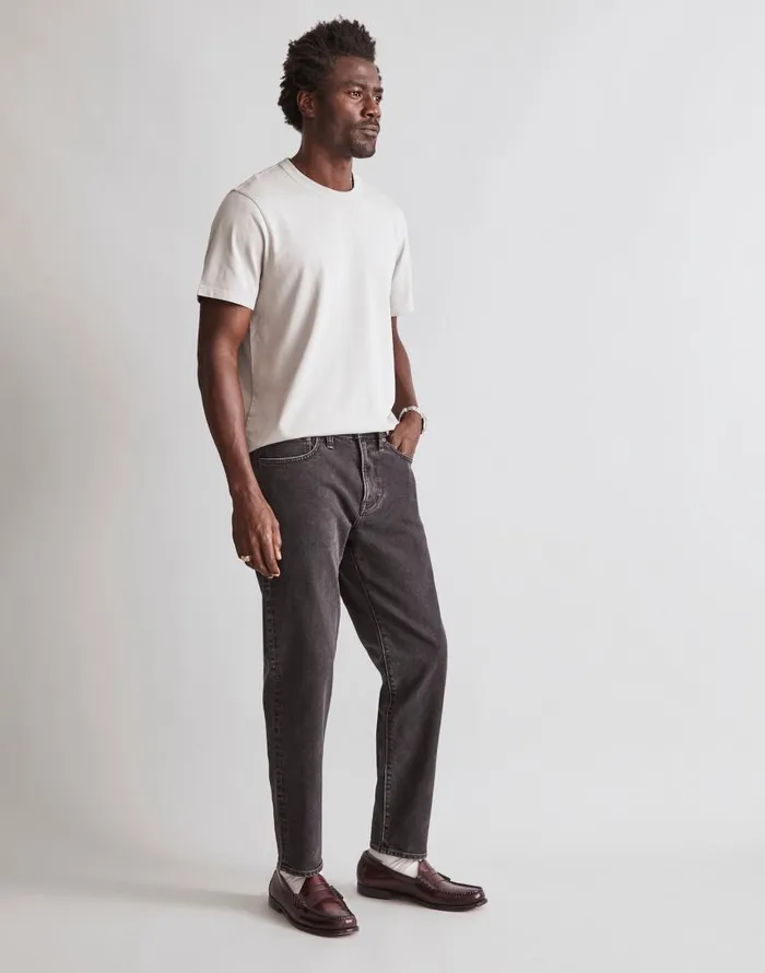 Jeans Men Madewell Relaxed Taper Jeans Hanlock Wash