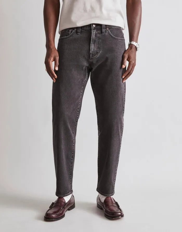 Jeans Men Madewell Relaxed Taper Jeans Hanlock Wash