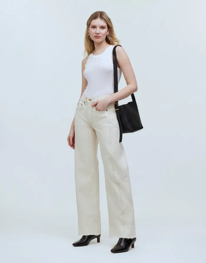 Jeans Women Madewell B Sides Relaxed Lasso Cuffed Jeans Clair Rinse