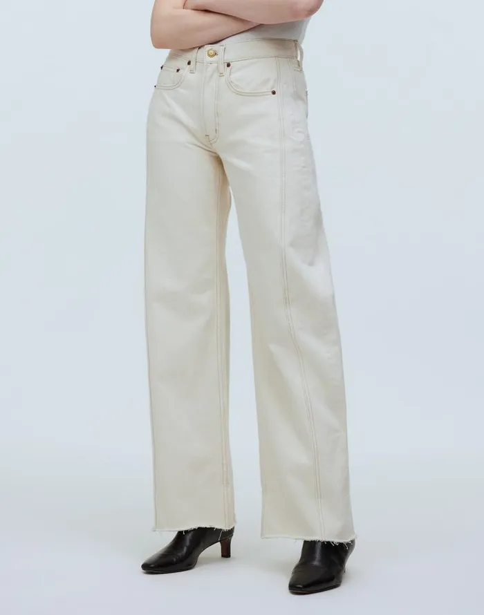 Jeans Women Madewell B Sides Relaxed Lasso Cuffed Jeans Clair Rinse