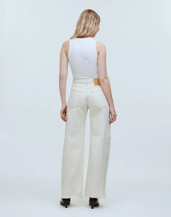 Jeans Women Madewell B Sides Relaxed Lasso Cuffed Jeans Clair Rinse