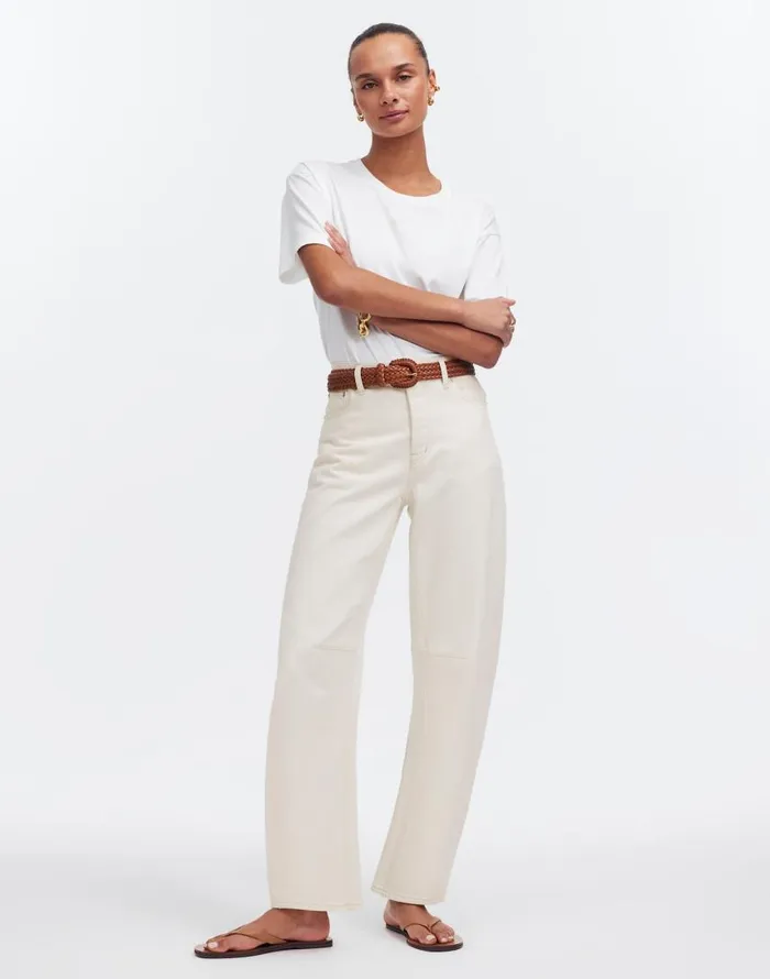 Jeans Women Madewell The Darted BarrelLeg Jean Vintage Canvas