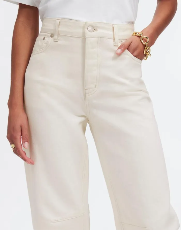 Jeans Women Madewell The Darted BarrelLeg Jean Vintage Canvas