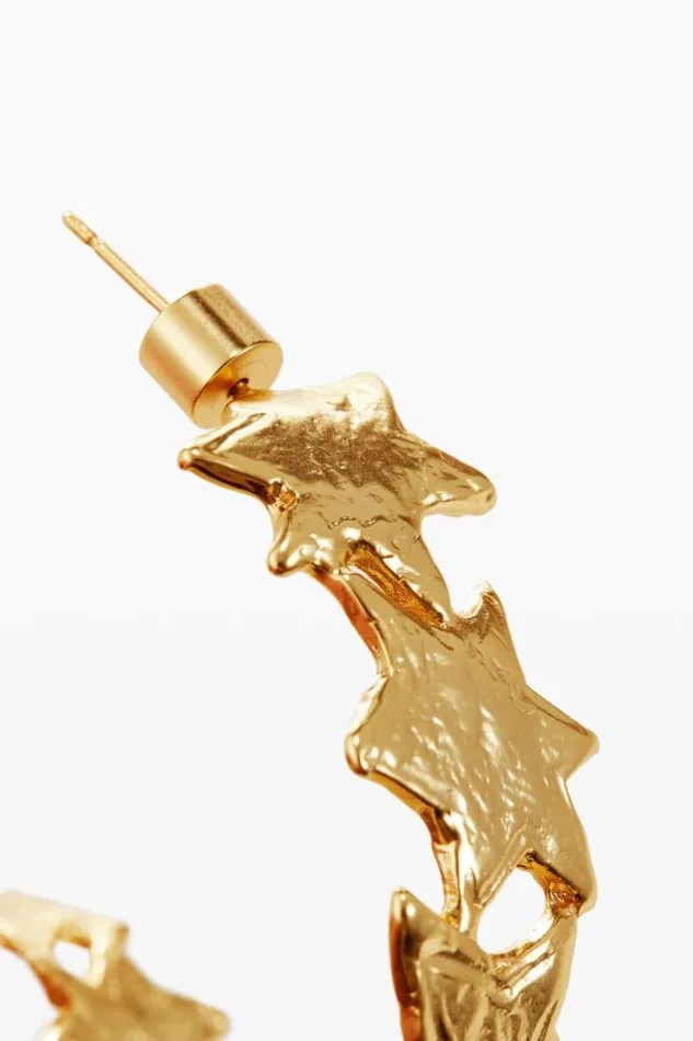 Jewelry Women Desigual Zalio Goldplated Spiral Star Earrings Materialfinishes