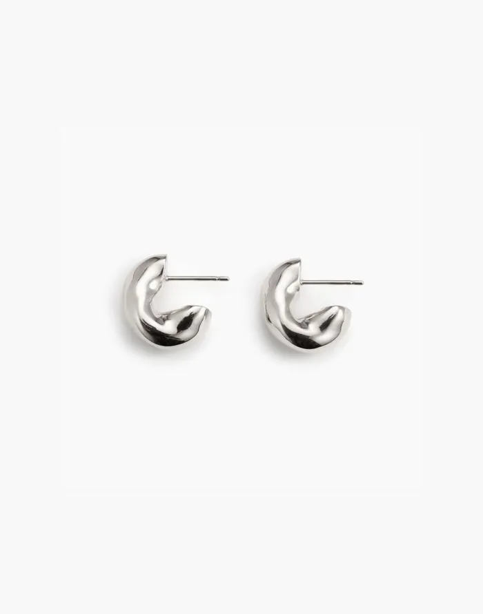Jewelry Women Madewell AGMES Small Dahlia Hoops Silver