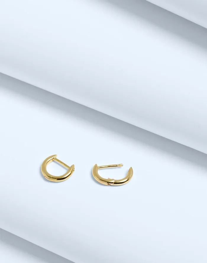 Jewelry Women Madewell DemiFine Mini Huggie Hoop Earrings 14k Gold