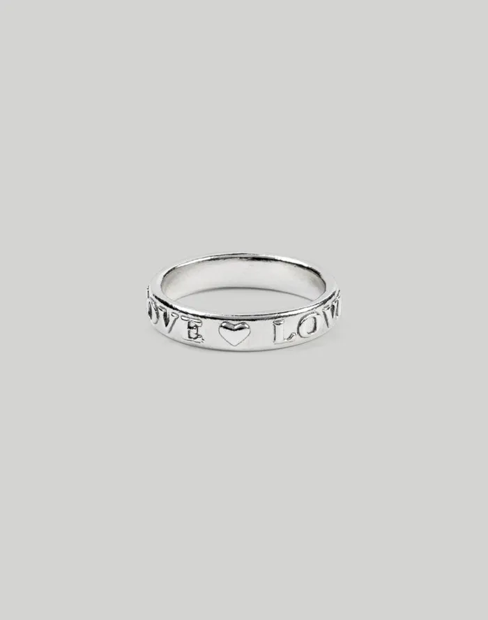 Jewelry Women Madewell Iris 1956 Jewelry Silver Love Band Ring Silver