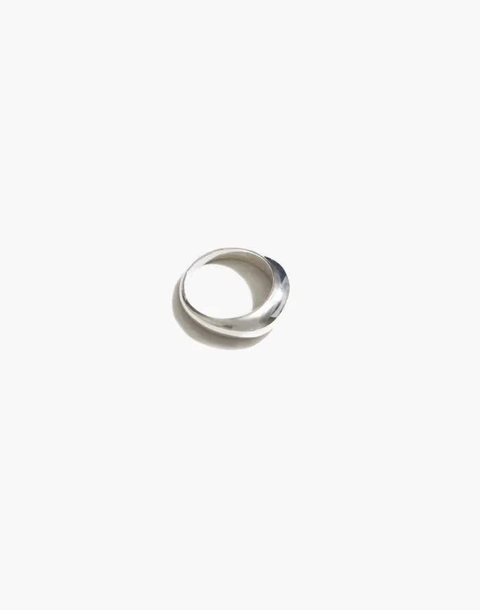 Jewelry Women Madewell Maslo Jewelry Mini Domed Ring Sterling Silver Silver