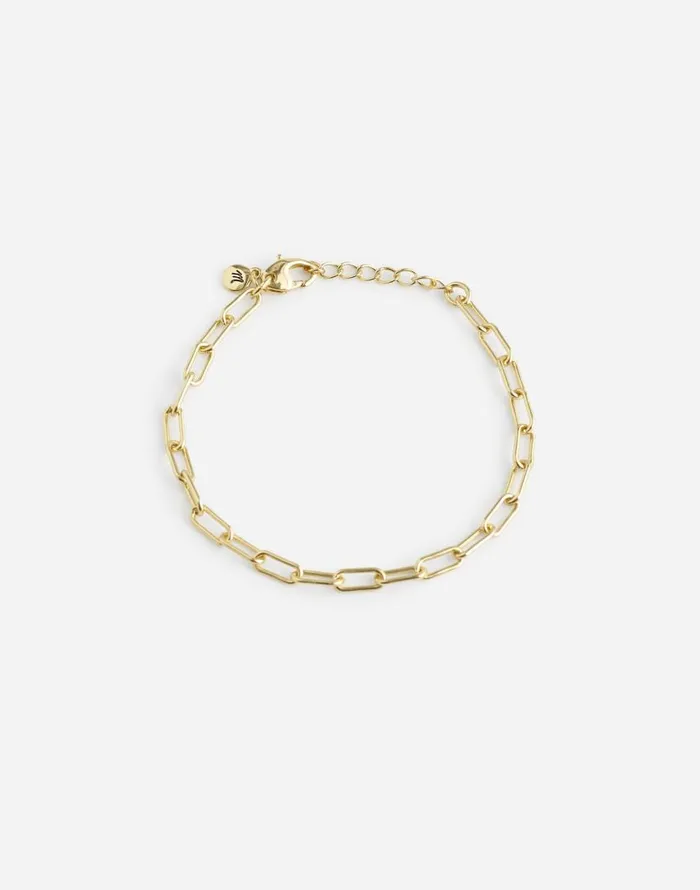 Jewelry Women Madewell Paperclip Chain Bracelet Pale Gold