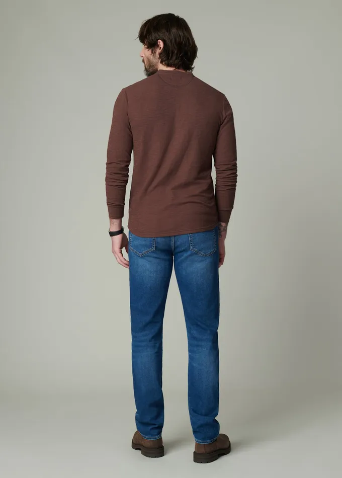 Joe8217s Jeans DWIGHT DOUBLE FACE HENLEY Chocolate Martini Men Tops Tees