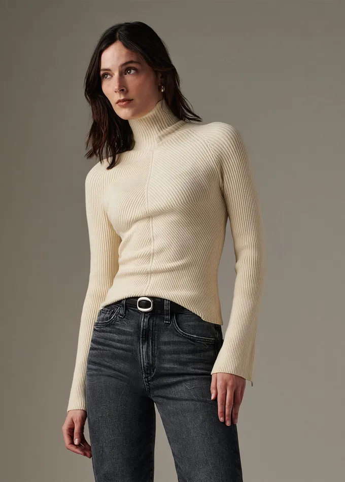 Joe8217s Jeans Tops Women THE PALMER TURTLENECK Milk