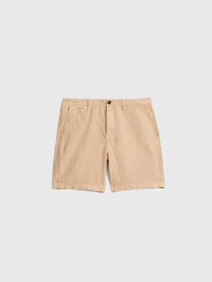 JOHNNY FLAT FRONT SHORTS Khaki Men John Varvatos Shorts And Swimwear