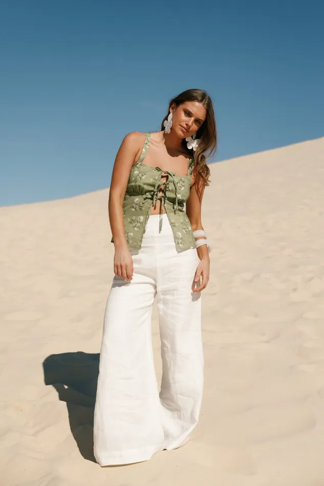 Juliette Top Sage Botanica Tops Petal and Pup Women