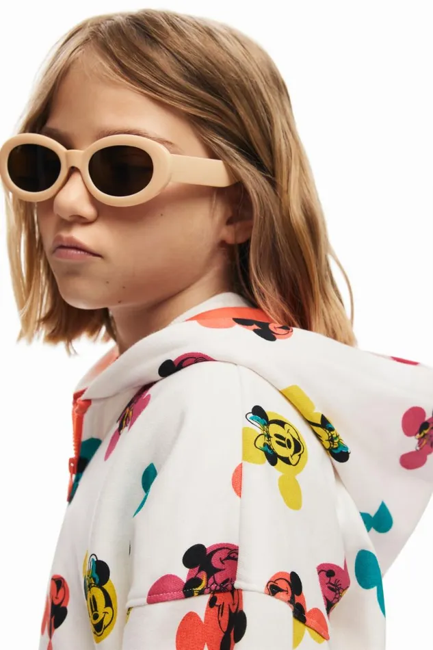 Jumpers And Sweatshirts Kids Desigual Mickey Mouse Hoodie White