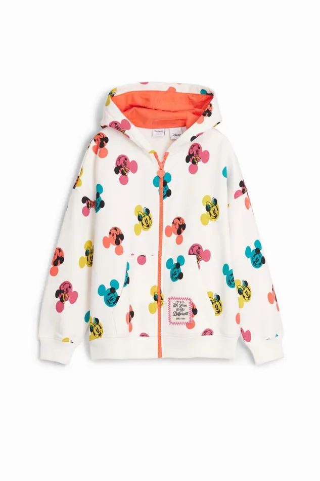 Jumpers And Sweatshirts Kids Desigual Mickey Mouse Hoodie White