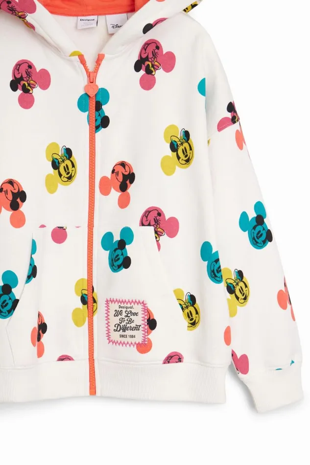 Jumpers And Sweatshirts Kids Desigual Mickey Mouse Hoodie White