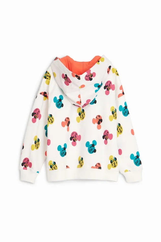 Jumpers And Sweatshirts Kids Desigual Mickey Mouse Hoodie White
