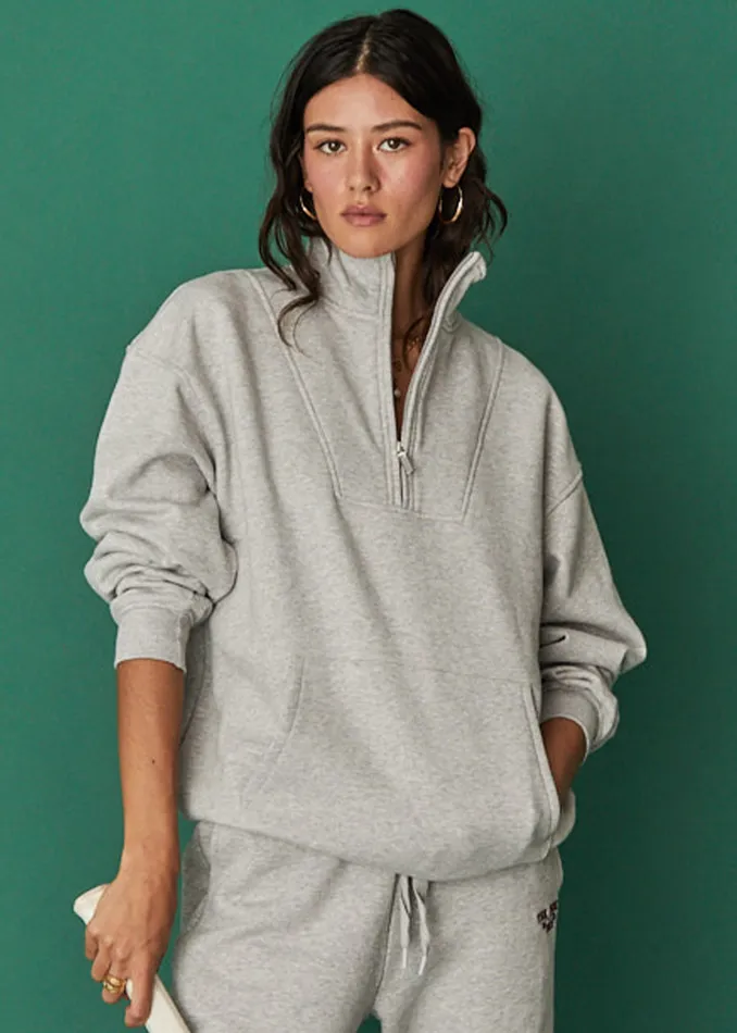 Jumpers THE UPSIDE Women RAQUETTE JEROME HALF ZIP CREW