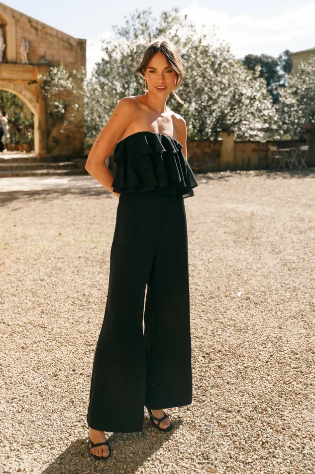 Jumpsuits and Rompers Georgiana Jumpsuit Black Petal and Pup Women