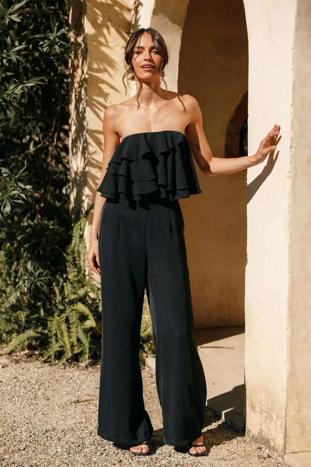 Jumpsuits and Rompers Georgiana Jumpsuit Black Petal and Pup Women
