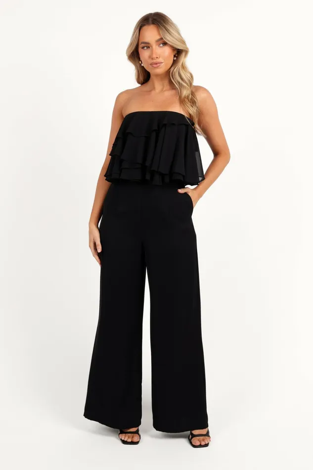 Jumpsuits and Rompers Georgiana Jumpsuit Black Petal and Pup Women