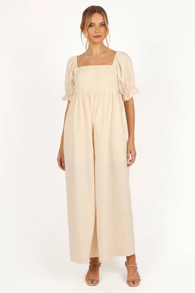 Jumpsuits and Rompers Petal and Pup Women Juliette Jumpsuit Ecru